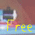 Animated icon shows a dark cylindrical object with white ends against a blurred background, with 'Free' text below in yellow and red accents.