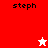 A four- displays the name 'steph' with a white star on red and a red star on white, each showing distinct color variations of background and star
