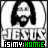Pixelated black-and-white image of a bearded figure with long hair, text below reads 'JESUS' and 'is my HOMIE' with 'HOMIE' in green.