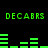 Green pixelated text and bar graphs on black background, with text repeating and bar graphs shifting horizontally across frames.