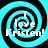 Four identical cyan and black spiral patterns arranged in a , each containing white text reading "I love Kristen!"