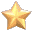 Golden star-shaped icons in various sizes and orientations displayed on a gray background.