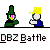 Pixel art animation of two characters: a green-hatted figure and a yellow-hatted figure, performing actions like casting spells and falling on a gray background with green ground.