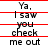 Static image of text with red horizontal lines crossing through each word, arranged in three on a white background