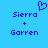 Pixelated blue text on light blue background with heart symbol above names.