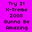 Pixelated text on a bright pink background with green highlight boxes cycling through three of text