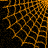 Animated orange pattern on black background with shifting light effects across four