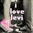 Pixelated image with white text 'i love levi' over a dark background, featuring pink lips and black-and-white tones.