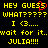 Yellow pixelated text on black background with red heart symbol replacing 'S' in 'GUESS', repeated across two identical