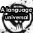 Four circular black-and-white icons arranged in a , each containing stylized text and abstract shapes