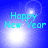 Blue background with four displaying "Happy New Year" text and shifting light effects