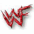 Static pixelated icon of a red and gray abstract shape resembling a stylized animal or logo on white background.