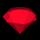 Nine red diamond-shaped icons arranged in a on a black background, each with subtle shading variations