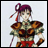 A pixelated anime-style character with purple hair and red accents stands on the left side of a contact sheet, while the right side displays "Anime IM" text in white pixel art over black background.