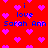 Red background with pink heart shapes and blue text reading 'i love Sarah Ann' repeated across the image.
