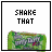 Four 48x48 pixel frames arranged in a 2x2 contact sheet showing different Laffy Taffy candy wrappers beneath "SHAKE THAT" text, each frame displaying distinct wrapper colors and patterns with visible brand logo elements.