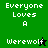 Green and black pixelated text displays 'Everyone Loves A Werewolf' with a werewolf icon changing from black to green.