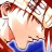 A 48x48 pixel buddy icon featuring a close-up of an anime-style character with red hair and glasses on the left, paired with text reading "Anime IM" and "COM" on a black background to the right.