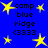 Blue background with yellow stars and repeated text "camp blue ridge (333)" in black pixelated font.