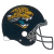 Pixelated football helmet with jaguar face on dark blue shell, silver facemask, green text 'Original Icons .com' on right side.