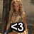 Four pixelated show a woman with long hair in different poses and backgrounds, each overlaid with text or symbols