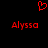 Red pixelated heart symbol above two identical red pixelated text instances on black background.