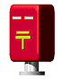 Red rectangular icon with yellow symbol and white horizontal lines, mounted on silver base; animation shows subtle color shifts across frames.