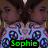 Animated icon shows a person in a patterned top with 'Sophie' text, transitioning through color variations and background changes.