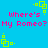 Pixelated blue background with repeated pink text 'Where's My Romeo? My Romeo?' and green square-based decorative elements.