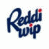 Animated contact sheet showing multiple frames of a Reddi-wip brand icon with text and product imagery on white background, surrounded by black areas with repeated "mmm..." text elements.