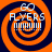 Four identical orange and dark blue spiral patterns with white text 'GO FLYERS !!!!!!!' arranged in a
