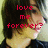 A pixelated side-profile image of a person with dark hair, showing two states: one with red text 'love me forever?' and another with 'maybe' in red.