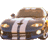 A 48x48 pixel buddy icon featuring a split composition with a brown car on the left, blue "G-UNIT" text over a wheel on the top-right, and green "Made At Original icons .com" text on the bottom-left.