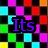 Pixelated of multicolored squares with overlaid text reading Its, Valerie, and Bitchess in distinct colors