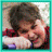 A 48x48 pixel animated contact sheet showing three frames of a buddy icon with a person's face, green text reading "ROCK PEAS ON MY HEAD," and handwritten-style text for "The Andy Milonakis Show" on black background.