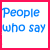 six white with red borders displaying text fragments in blue and pink fonts, forming a quote about dancing in the rain