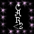 Animated icon with white stylized text 'CH' and 'R3' on black background, surrounded by purple star-like sparkles.