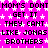 Pixelated text repeats 'MOM'S DONT GET IT THEY CANT LIKE JONAS BROTHERS' on a bright pink background with white star patterns.