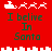 Red background with pixelated Santa sleigh and reindeer animations, green text reading 'I belive In Santa' on two