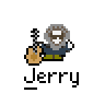 A 4x3 contact sheet of a pixel art animated icon featuring Jerry Garcia's Grateful Dead skull with guitar, showing frame-by-frame animation changes from static to psychedelic swirls and back.