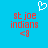 Blue background with red pixelated text 'st joe indians' and '<9', a white heart outline above, two identical side-by-side views.