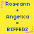 Yellow background with blue text displaying 'Roseann + Angelica = BIFFERZ' repeated in two , each containing three identical copies of the equation