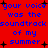 Red background with blue text repeating 'your voice was the soundtrack of my summer' and black plus signs scattered across the image.