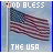 American flag icon with 'GOD BLESS' and 'THE USA' text, displaying color variations