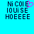 Pixelated text on cyan background with pink heart symbol replacing 'E' in first line of left