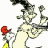 A 48x48 pixel animated buddy icon featuring a Dr. Seuss character on the left and green text logo on the right, displayed as a contact sheet with two frames showing slight animation changes.