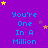 Purple background with repeated blue text "You're One In A Million" and scattered yellow/pink stars, static image.