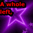 Purple star background with red text displaying lyrics in a