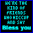 Four identical pixelated text with cyan lettering on black background, each bordered by a different color frame