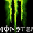 Green claw marks drip down over a black background with white text below reading 'MONSTER' in blocky letters.